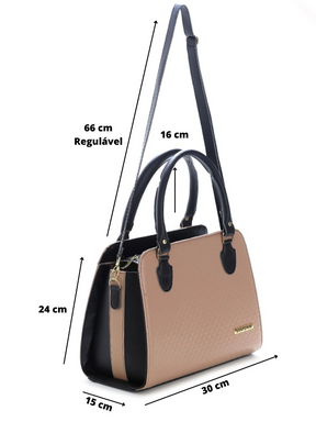 Bolsa Feminina Grande Baú Santorini Metalassê